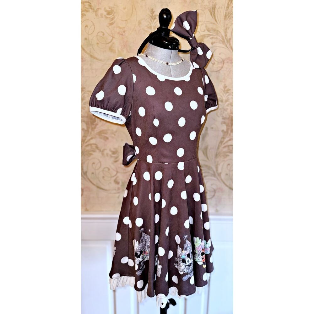 Secret Honey Disney Ribbon Dot Dress Minnie Mouse Lolita J Fashion Kawaii Japan - Picture 6 of 16